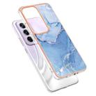 For OPPO Reno12 Pro Global Electroplating Marble Dual-side IMD Phone Case(Blue 018) - 3