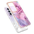 For OPPO Reno12 Pro Global Electroplating Marble Dual-side IMD Phone Case(Pink 013) - 3