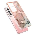 For OPPO Reno12 Global Electroplating Marble Dual-side IMD Phone Case(Rose Gold 015) - 3