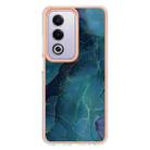 For OPPO A80 5G / A3 Pro Global Electroplating Marble Dual-side IMD Phone Case(Green 017) - 2