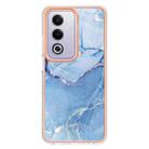 For OPPO A80 5G / A3 Pro Global Electroplating Marble Dual-side IMD Phone Case(Blue 018) - 2