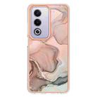 For OPPO A80 5G / A3 Pro Global Electroplating Marble Dual-side IMD Phone Case(Rose Gold 015) - 2