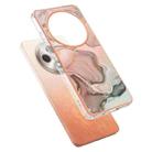 For OPPO Reno12 F 5G Electroplating Marble Dual-side IMD Phone Case(Rose Gold 015) - 3