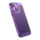 For iPhone 14 Plus Ice Sense Heat Dissipation Electroplating PC Phone Case(Purple) - 1