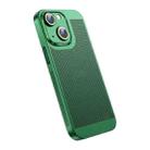 For iPhone 14 Plus Ice Sense Heat Dissipation Electroplating PC Phone Case(Green) - 1