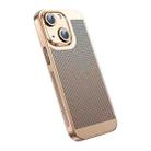 For iPhone 14 Plus Ice Sense Heat Dissipation Electroplating PC Phone Case(Champagne Gold) - 1