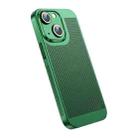 For iPhone 14 Ice Sense Heat Dissipation Electroplating PC Phone Case(Green) - 1