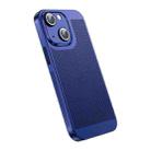 For iPhone 14 Ice Sense Heat Dissipation Electroplating PC Phone Case(Navy Blue) - 1