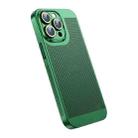 For iPhone 14 Pro Ice Sense Heat Dissipation Electroplating PC Phone Case(Green) - 1