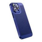 For iPhone 14 Pro Ice Sense Heat Dissipation Electroplating PC Phone Case(Navy Blue) - 1