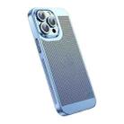 For iPhone 14 Pro Ice Sense Heat Dissipation Electroplating PC Phone Case(Blue) - 1