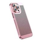 For iPhone 13 Pro Max Ice Sense Heat Dissipation Electroplating PC Phone Case(Rose Gold) - 1