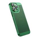 For iPhone 13 Pro Ice Sense Heat Dissipation Electroplating PC Phone Case(Green) - 1