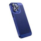 For iPhone 13 Pro Ice Sense Heat Dissipation Electroplating PC Phone Case(Navy Blue) - 1