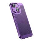 For iPhone 13 Ice Sense Heat Dissipation Electroplating PC Phone Case(Purple) - 1