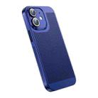 For iPhone 12 Ice Sense Heat Dissipation Electroplating PC Phone Case(Navy Blue) - 1