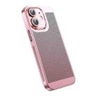 For iPhone 12 Ice Sense Heat Dissipation Electroplating PC Phone Case(Rose Gold) - 1