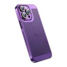For iPhone 12 Pro Ice Sense Heat Dissipation Electroplating PC Phone Case(Purple) - 1