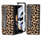 For Samsung Galaxy Z Fold5 ABEEL Integrated Black Edge Leopard Phone Case with Holder(Leopard) - 1