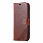 For iPhone 16 Pro Max AZNS Sheepskin Texture Flip Leather Phone Case(Brown) - 2