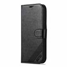 For iPhone 16 Pro AZNS Sheepskin Texture Flip Leather Phone Case(Black) - 2