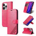 For iPhone 16 Pro AZNS Sheepskin Texture Flip Leather Phone Case(Red) - 1