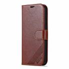 For iPhone 16 Pro AZNS Sheepskin Texture Flip Leather Phone Case(Brown) - 2