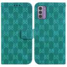 For Nokia C22 Double 8-shaped Embossed Leather Phone Case(Green) - 1