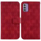 For Nokia C22 Double 8-shaped Embossed Leather Phone Case(Red) - 1