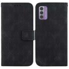 For Nokia C22 Double 8-shaped Embossed Leather Phone Case(Black) - 1