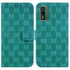 For Nokia C12 Double 8-shaped Embossed Leather Phone Case(Green) - 1
