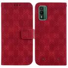 For Nokia C12 Double 8-shaped Embossed Leather Phone Case(Red) - 1