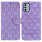 For Nokia X30 Double 8-shaped Embossed Leather Phone Case(Purple) - 1