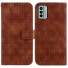 For Nokia X30 Double 8-shaped Embossed Leather Phone Case(Brown) - 1