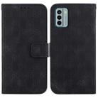 For Nokia X30 Double 8-shaped Embossed Leather Phone Case(Black) - 1