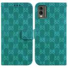 For Nokia G60 Double 8-shaped Embossed Leather Phone Case(Green) - 1