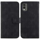 For Nokia G60 Double 8-shaped Embossed Leather Phone Case(Black) - 1