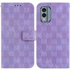 For Nokia C31 Double 8-shaped Embossed Leather Phone Case(Purple) - 1