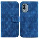For Nokia C31 Double 8-shaped Embossed Leather Phone Case(Blue) - 1