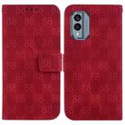 For Nokia C31 Double 8-shaped Embossed Leather Phone Case(Red) - 1