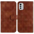 For Nokia G11 Plus Double 8-shaped Embossed Leather Phone Case(Brown) - 1