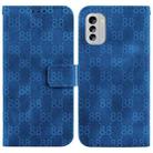 For Nokia G11 Plus Double 8-shaped Embossed Leather Phone Case(Blue) - 1