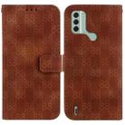 For Nokia C21 Plus Double 8-shaped Embossed Leather Phone Case(Brown) - 1