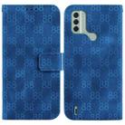 For Nokia C21 Plus Double 8-shaped Embossed Leather Phone Case(Blue) - 1