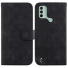 For Nokia C21 Plus Double 8-shaped Embossed Leather Phone Case(Black) - 1