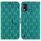 For Nokia C21 Double 8-shaped Embossed Leather Phone Case(Green) - 1