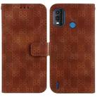 For Nokia C21 Double 8-shaped Embossed Leather Phone Case(Brown) - 1