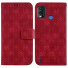 For Nokia C21 Double 8-shaped Embossed Leather Phone Case(Red) - 1