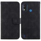 For Nokia C21 Double 8-shaped Embossed Leather Phone Case(Black) - 1