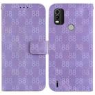 For Nokia C2 2nd Edition Double 8-shaped Embossed Leather Phone Case(Purple) - 1